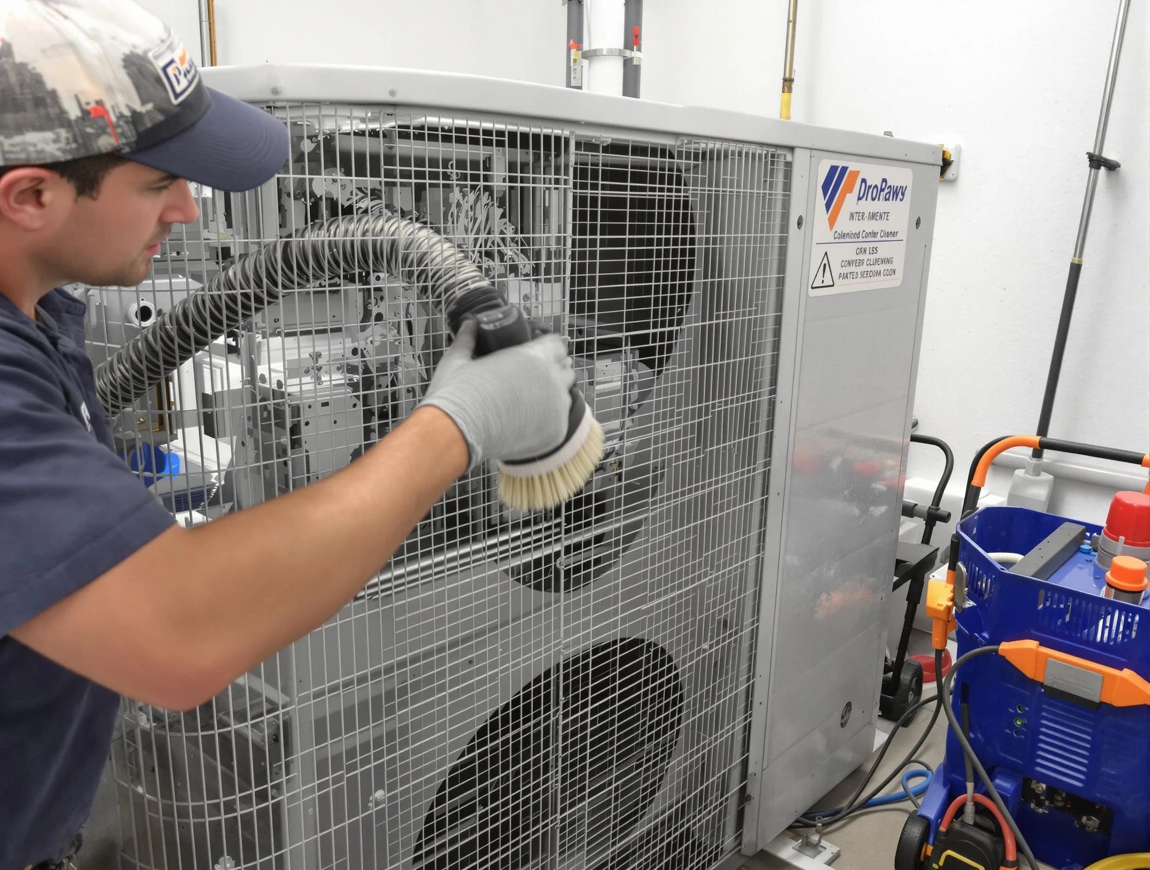 Albuquerque Air Duct Cleaning specialist performing precision AC coil cleaning for improved system performance in Albuquerque