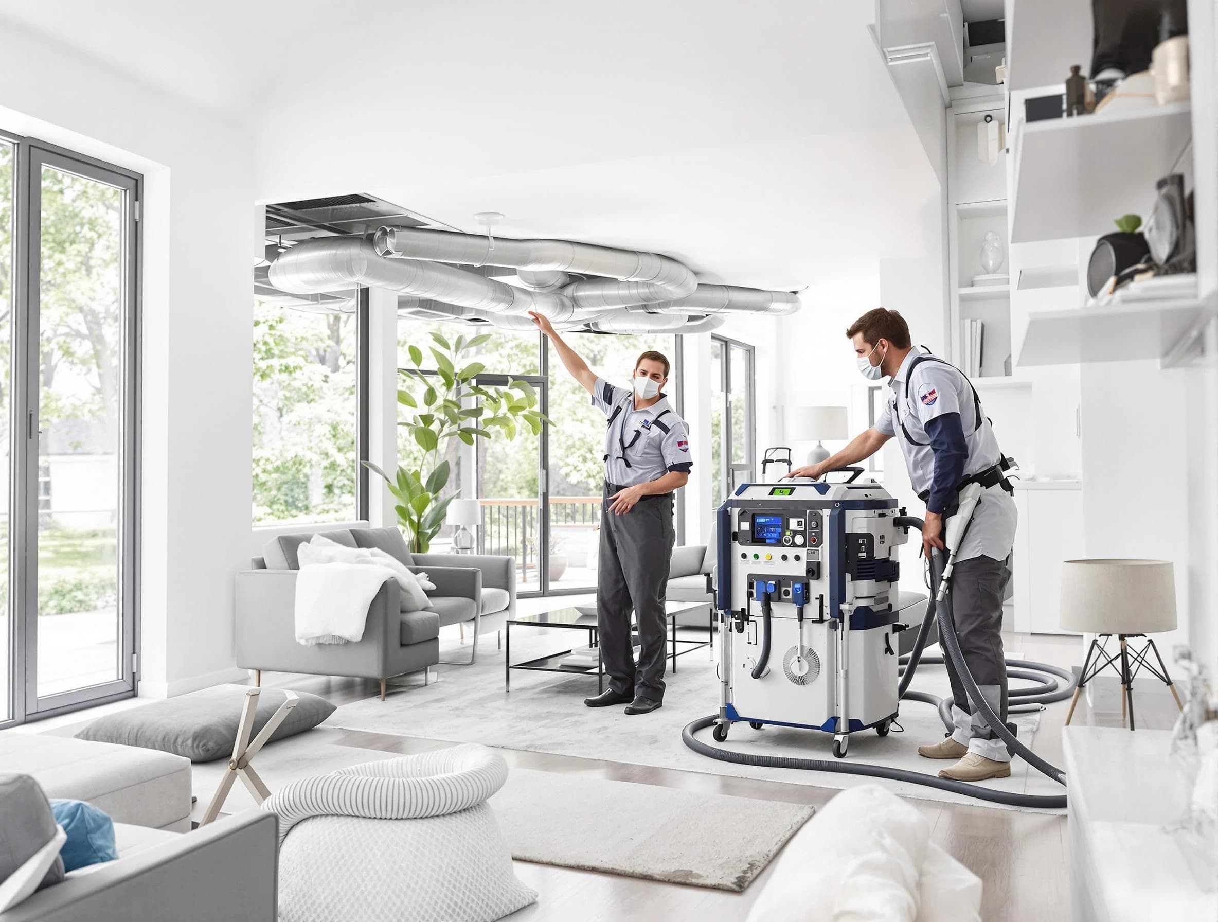 Albuquerque Air Duct Cleaning professional conducting pure air duct cleaning with state-of-the-art equipment in Albuquerque