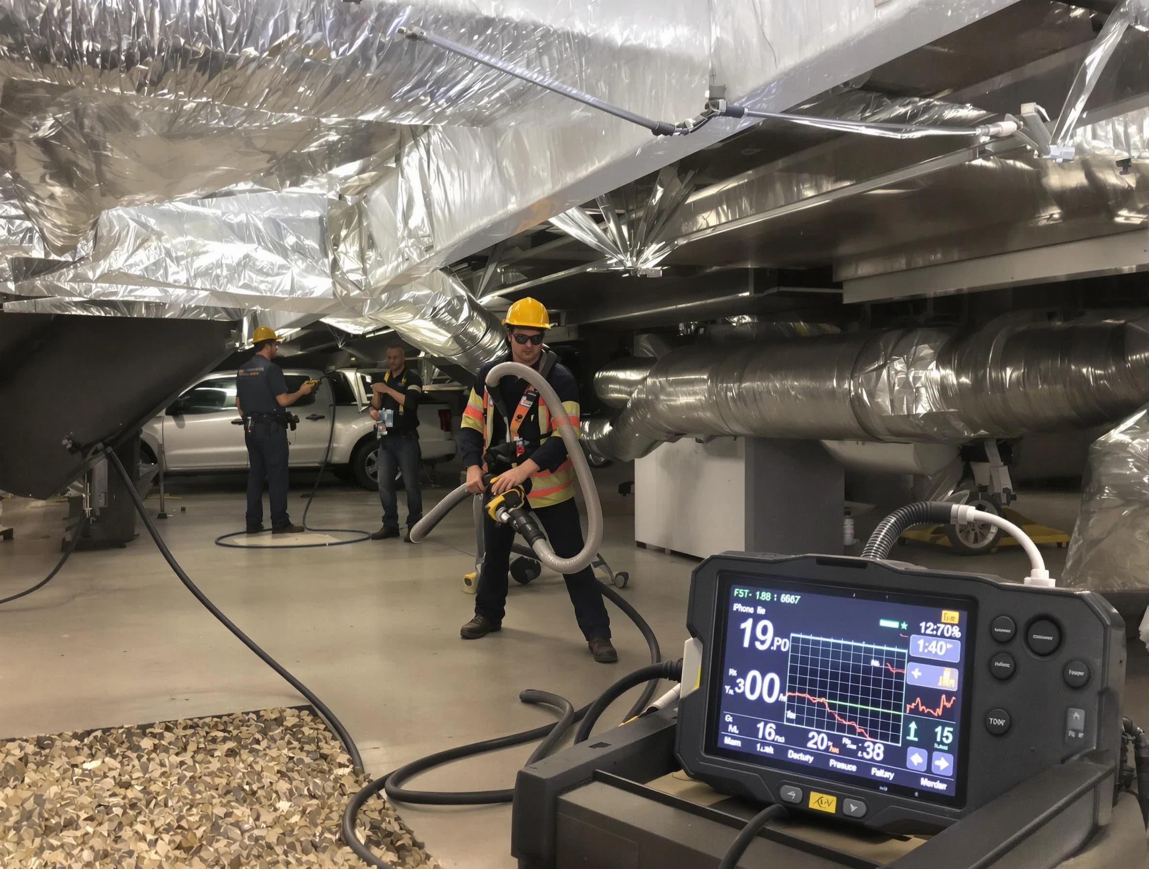 Professional negative pressure duct cleaning by Albuquerque Air Duct Cleaning in Albuquerque